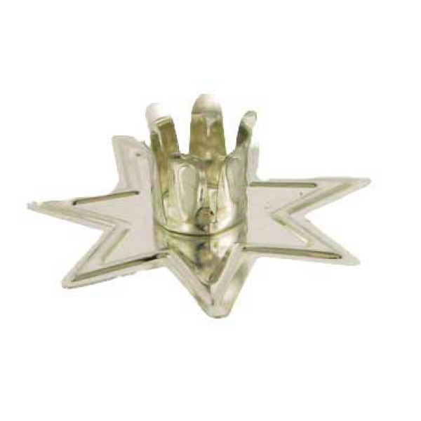 Candle Holder Silver Coloured Star 